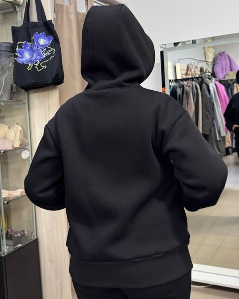 Кофта жіноча тепла з капюшоном на блискавці з тринитки з начісом XS/S 1_0403 фото